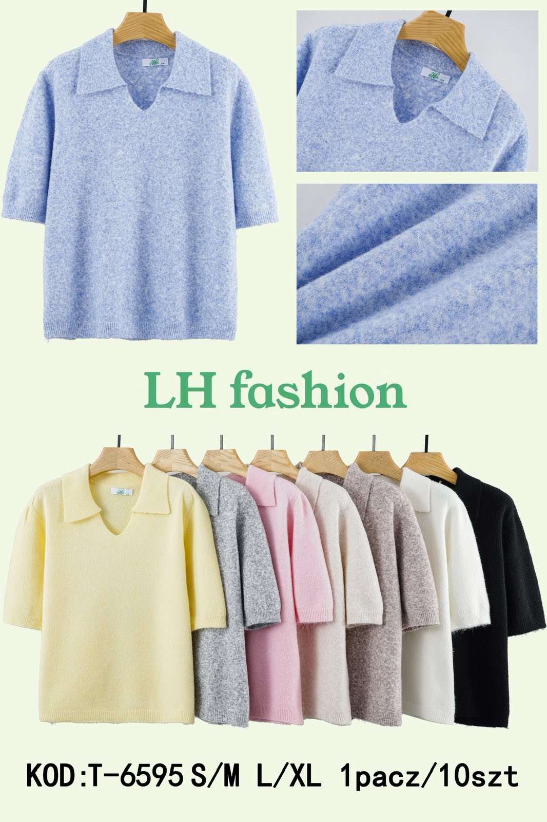 Bluzki Damskie , Size s/m-l/xl, paczka 10szt ,mix kolor