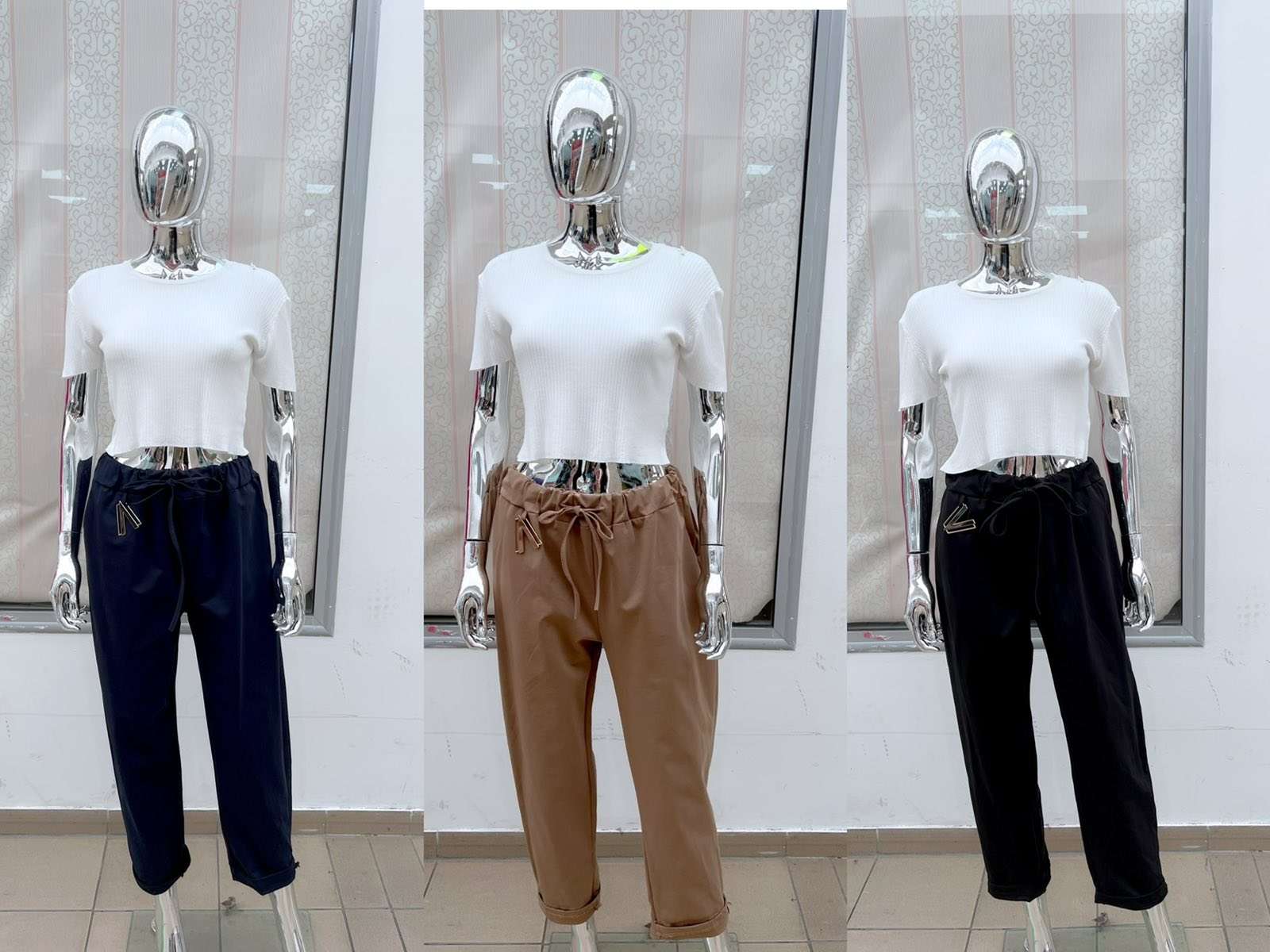 Spodnie Damskie wloska  , Size uni, paczka  6szt ,mix kolor