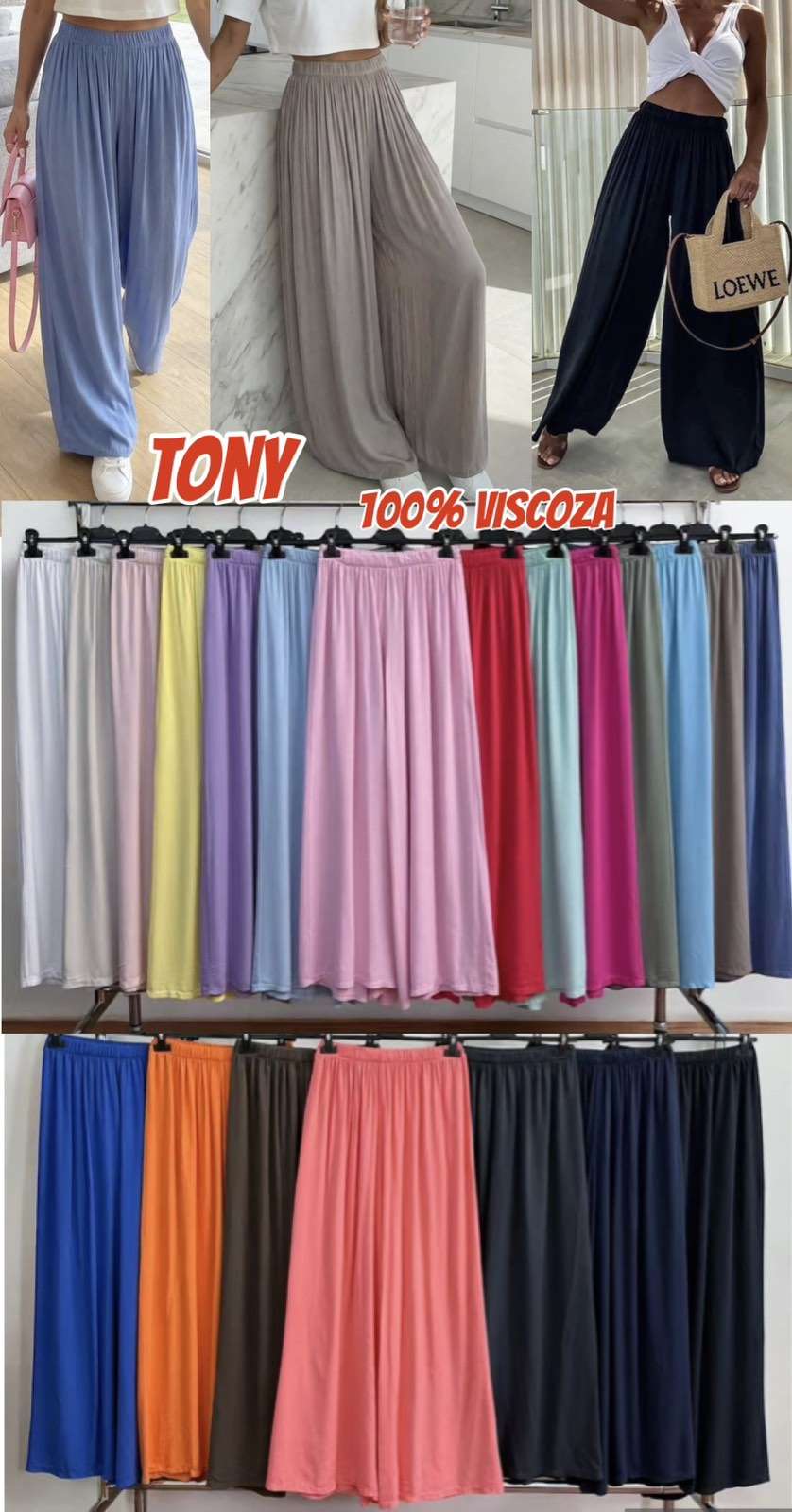 Spodnie  Damskie wloska  , Size uni, paczka  6szt ,mix kolor