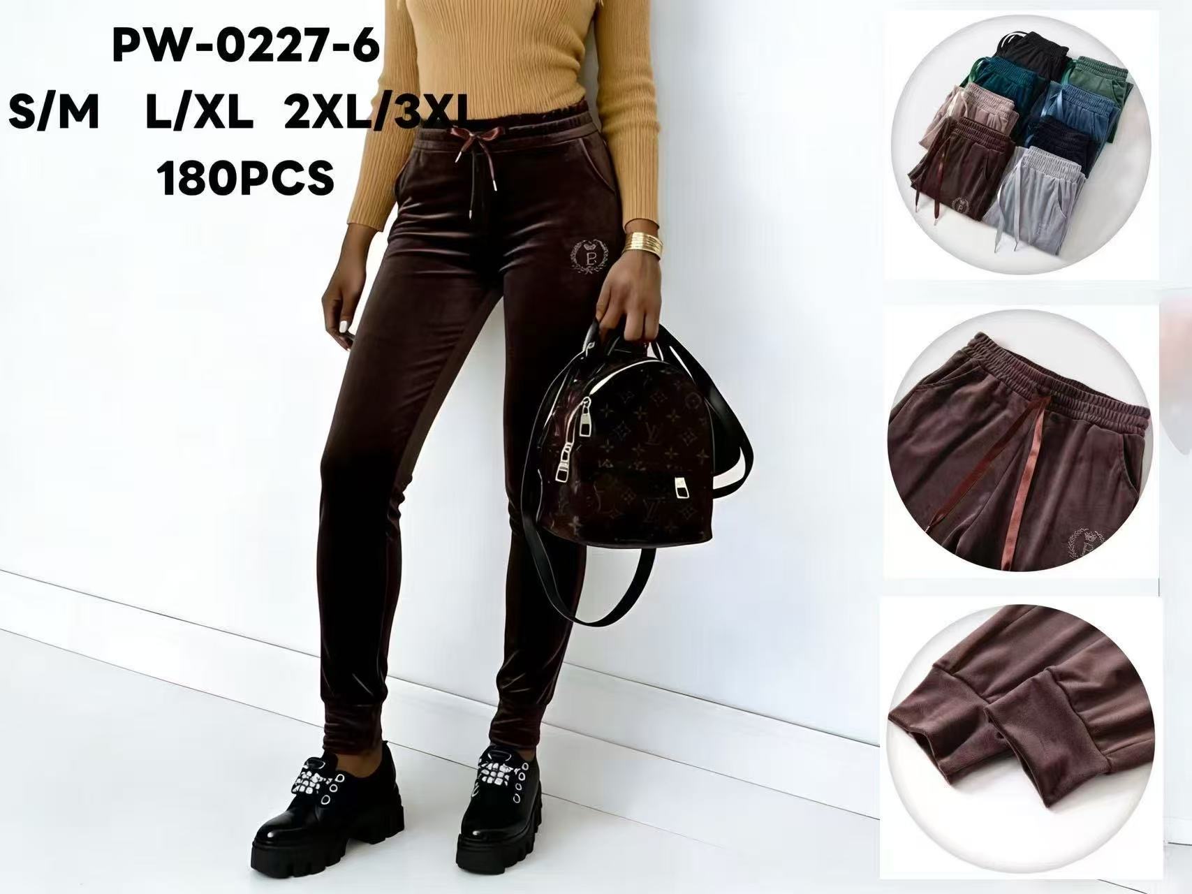 Spodnie DAMSKIE , size s/m-2xl/3xl, paczka 12szt , mix kolor