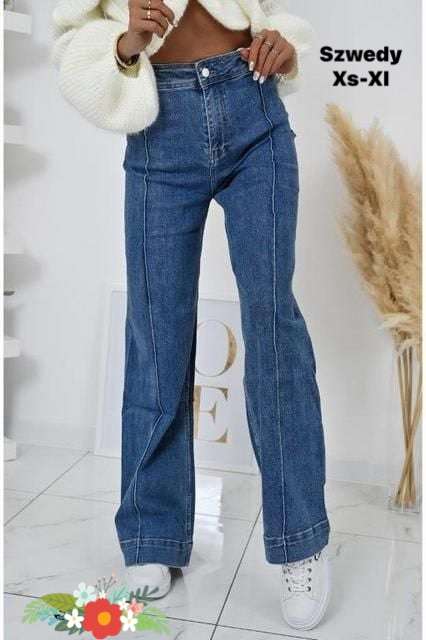 Jeansy Damskie , Size xs -xl , paczka  12szt ,1 kolor
