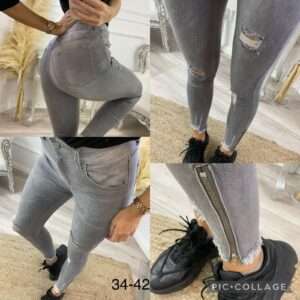 Jeansy Damskie , Size 34-  42, paczka  10zt ,1 kolor
