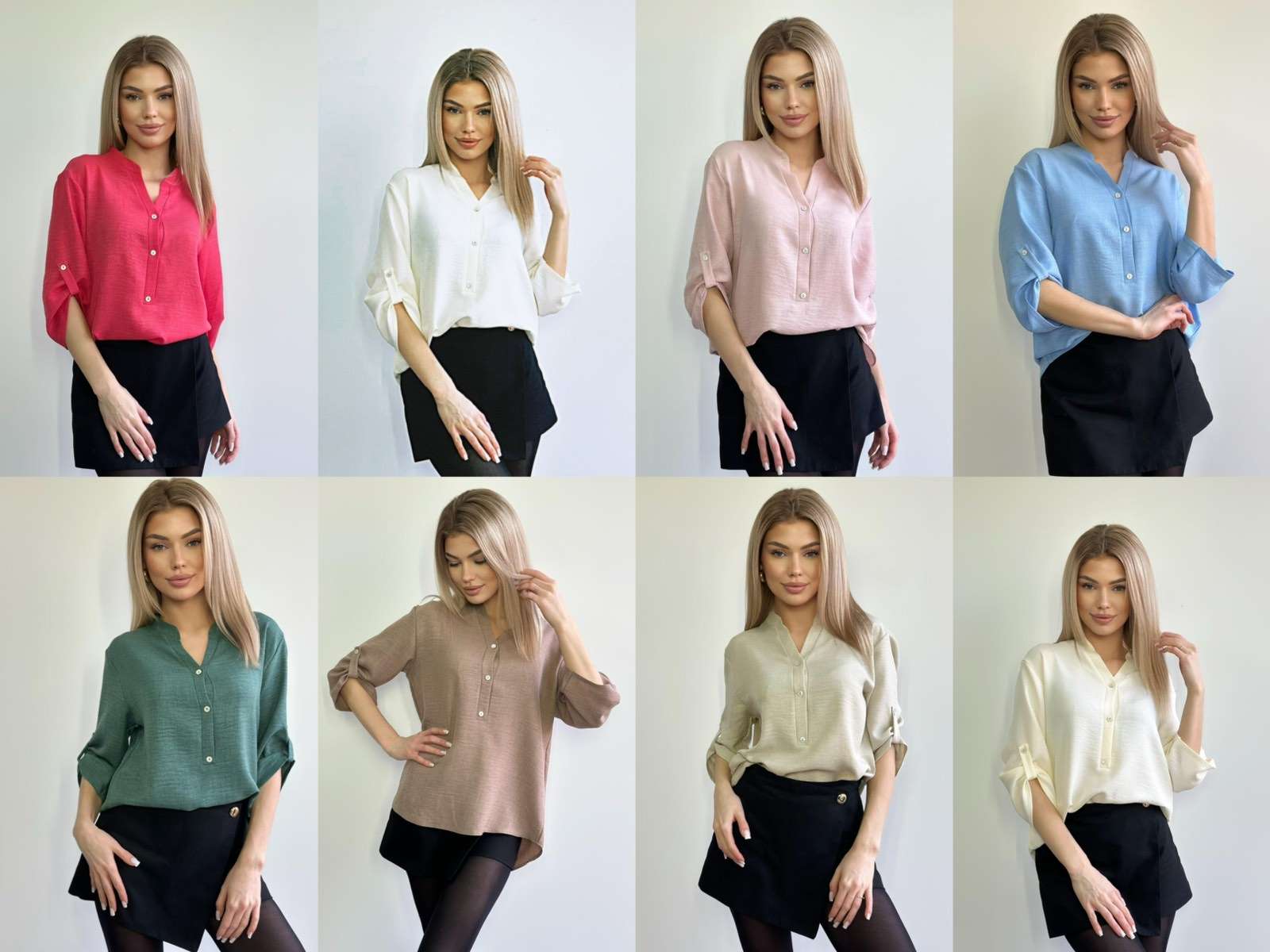 Bluzki Damskie , Size 38-44, paczka 4szt ,1kolor