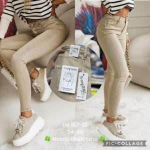 Jeansy Damskie , Size 34-42, paczka  10szt ,1 kolor