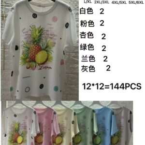 Bluzki Damskie , Size l/xl-5/6xl, paczka 12szt ,mix kolor