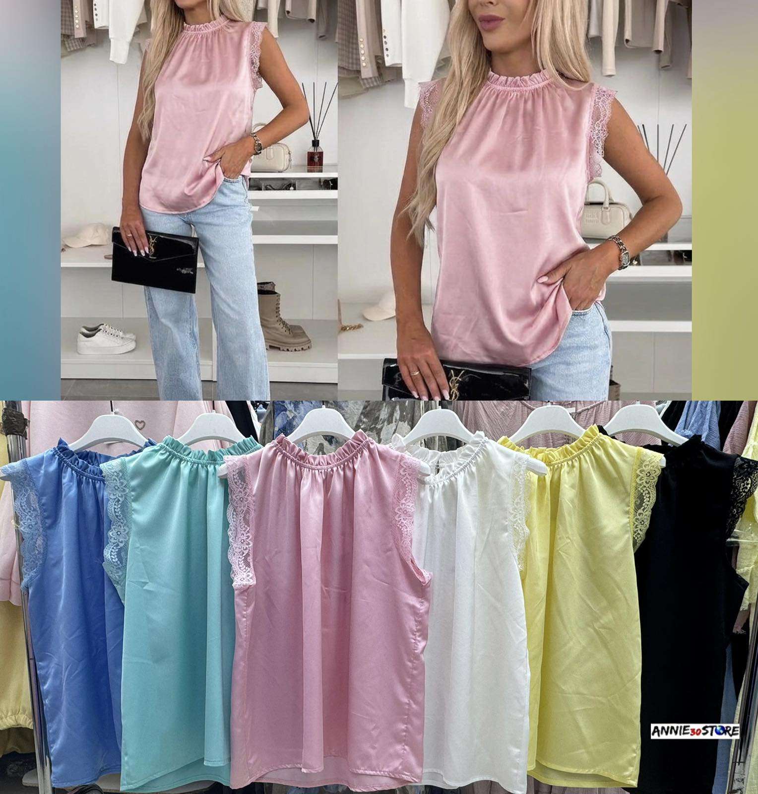 Bluzki Damskie wloska  , Size uni, paczka  6szt ,mix kolor