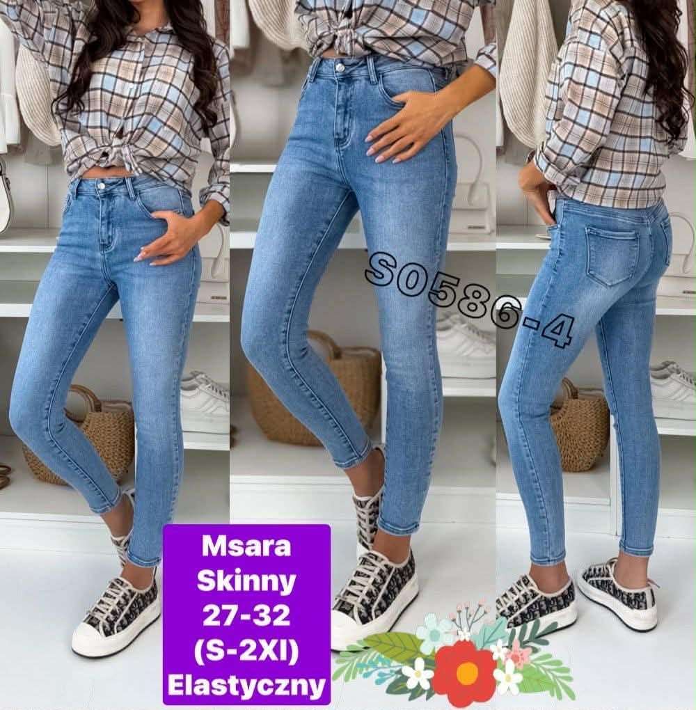 Jeansy Damskie , Size xs-xl , paczka  10szt ,1 kolor