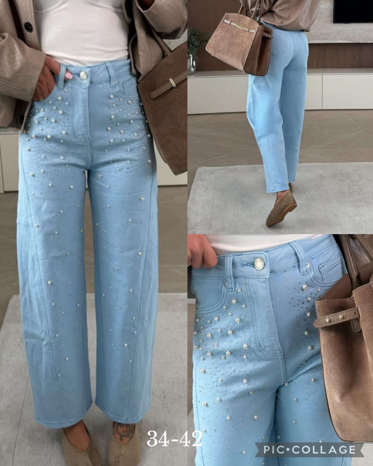 Jeansy Damskie , Size 34-42, paczka  10szt ,1 kolor