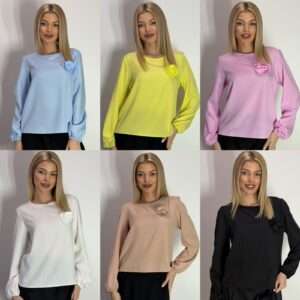 Bluzki Damskie , Size 38-46, paczka 5szt ,1kolor