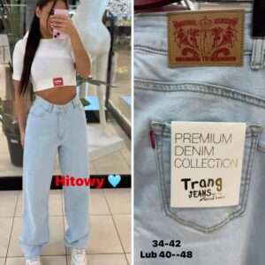 Jeansy Damskie , Size 34-48, paczka  10szt ,1 kolor