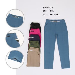 Spodnie DAMSKIE , size 2xl/3xl-5xl/6xl, paczka 12szt , mix kolor
