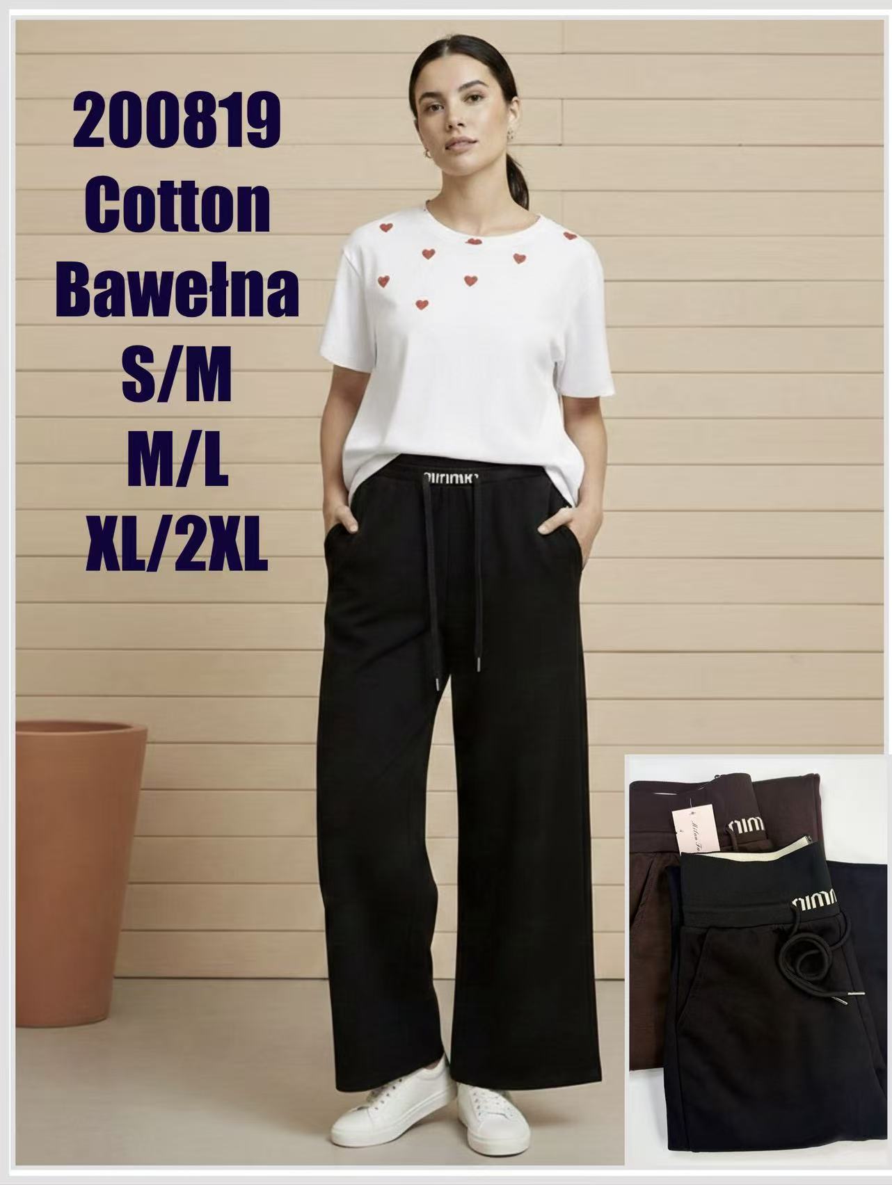 Spodnie DAMSKIE , size s/m-xl/2xl,  paczka 12szt , mix kolor