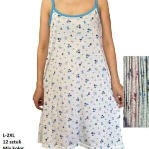 Koszule nocne DAMSKA , Size l-2xl, paczka 12szt ,mix kolor