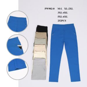Spodnie DAMSKIE , size m/l-5xl/6xl, paczka 12szt , mix kolor