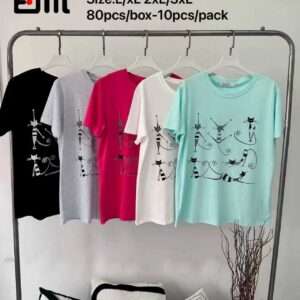 Bluzki Damskie , Size l/xl-2/3xl, paczka 10szt ,mix kolor