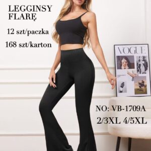 Legginsy DAMSKIE , size 2xl/3xl-4xl/5xl,  paczka 12szt , 1 kolor