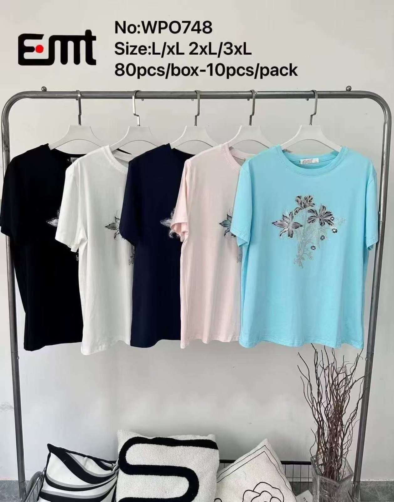 Bluzki Damskie , Size l/xl-2/3xl, paczka 10szt ,mix kolor