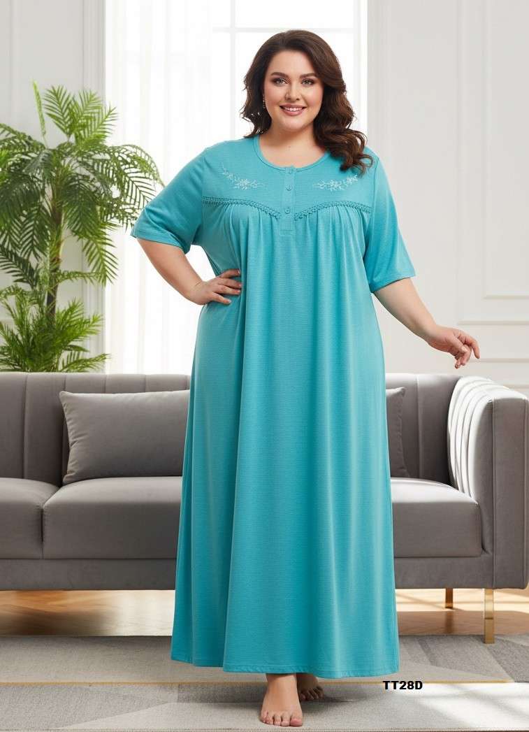 Koszule nocne Damskie , Size 4-8xl, paczka 10szt ,mix kolor