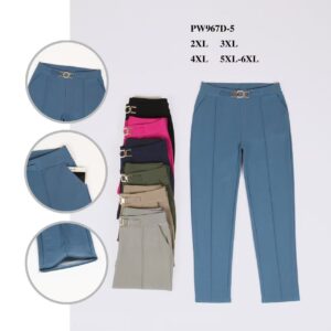Spodnie DAMSKIE , size 2xl/3xl-5xl/6xl, paczka 12szt , mix kolor
