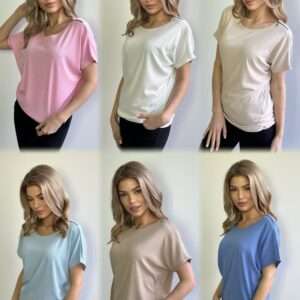 Bluzki Damskie , Size 44-50, paczka 5szt ,1kolor