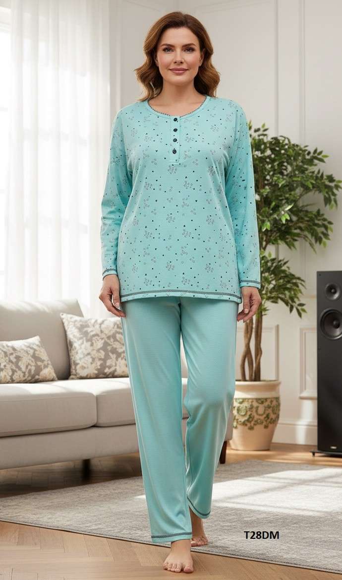 Piżamy  DAMSKA , Size m-3xl, paczka 10szt ,mix kolor