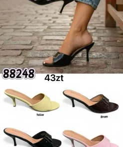 Buty Klapki na Obcasie Damskie (36-41, 12par) (Sao chép)