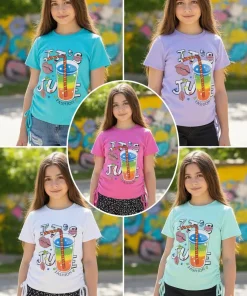 Bluzki DZIECIĘCA size 4-14 lat, paczka 6szt ,1 kolor (Sao chép)