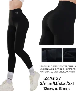 Legginsy Damskie, Size s/m-xl/2xl, paczka 12szt, mix kolor