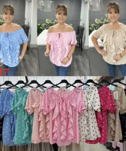 Bluzki damskie, Size uni,paczka 6szt,mix kolor (Sao chép)