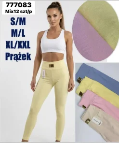 Legginsy Damskie, Size xl-3xl, paczka 24szt, mix kolor