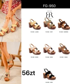 Sandaly na Obcasie DAMSKIE (36-41, 12par)