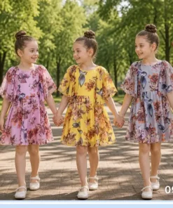 Sukienki DZIECIĘCA, Size 3-10lat, paczka 5szt, 1 kolor