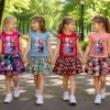 Sukienki DZIECIĘCA,size 4-8 lat,paczka 4szt, 1 kolor (Sao chép)