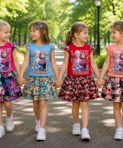 Sukienki DZIECIĘCA,size 4-8 lat,paczka 4szt, 1 kolor (Sao chép)