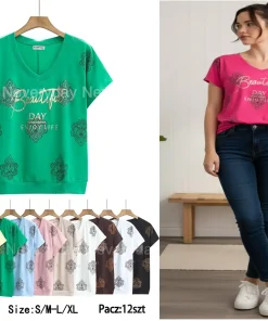 Bluzki damskie , Size uni,paczka 12szt, mix kolor (Sao chép)