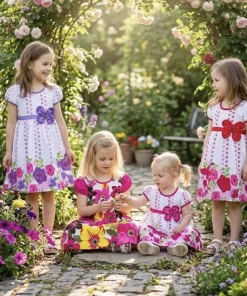 Sukienki DZIECIĘCA, Size 1-5lat, paczka 5szt, mix kolor