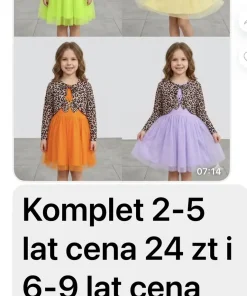 Komplety DZIECIĘCA, Size 6-9 lat, paczka 4szt, 1 kolor