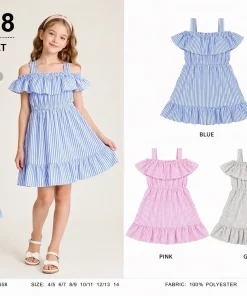 Sukienki DZIECIĘCA,size 4-14lat,paczka 6szt ,1kolor