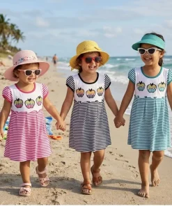 Sukienki DZIECIĘCA, Size 1-5lat, paczka 5szt, mix kolor