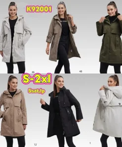 Kurtki Damskie,size s-2xl,paczka 5szt, 1kolor