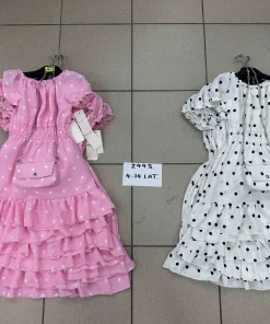 Sukienki DZIECIĘCA,size 4-14lat,paczka 6szt ,1kolor