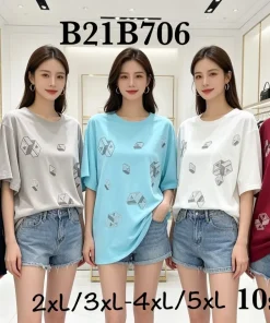 Bluzki damskie,size 2/3-4/5xl,paczka 10szt, mix kolor