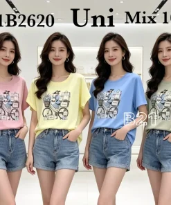 Bluzki damskie,size uni, paczka 10szt, mix kolor