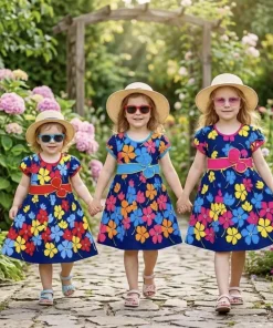Sukienki DZIECIĘCA, Size 1-5lat, paczka 5szt, mix kolor