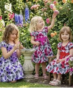 Sukienki DZIECIĘCA, Size 1-5lat, paczka 5szt, mix kolor