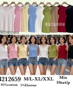 Bluzki DAMSKI ,size m/l-xl/2xl,paczka 10szt,mix kolor