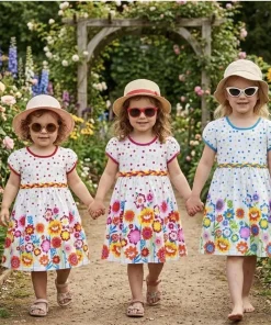Sukienki DZIECIĘCA, Size 1-5lat, paczka 5szt, mix kolor