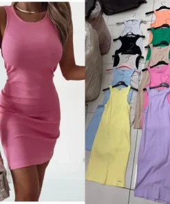 Sukienki Damskie wloskie, Size uni ,paczka 6szt,mix kolor