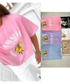 Bluzki Damskie wloskie, Size uni ,paczka 6szt,mix kolor