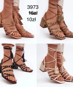 Sandaly na Obcasie DAMSKIE (36-41, 12par)